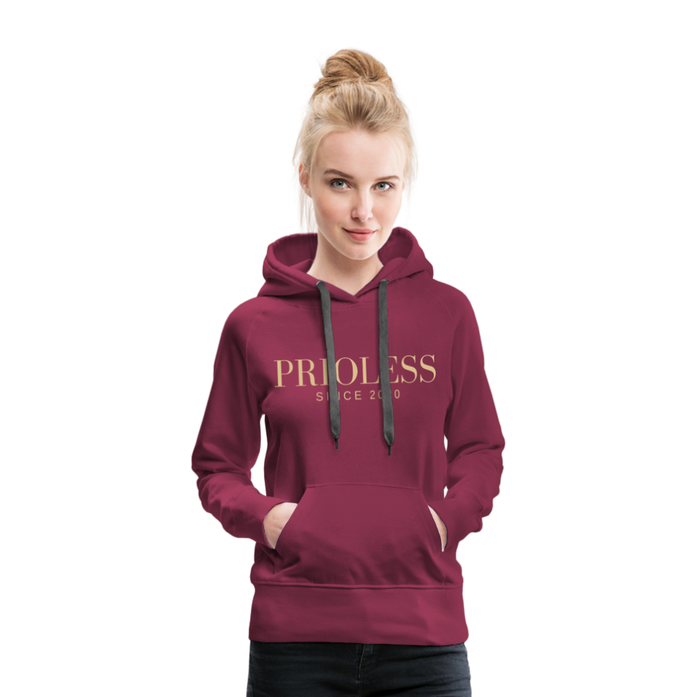 Prioless - Women’s Hoodie mit Logo, verschiedene Farben - Bordeaux