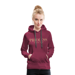 Prioless - Women’s Hoodie mit Logo, verschiedene Farben - Bordeaux