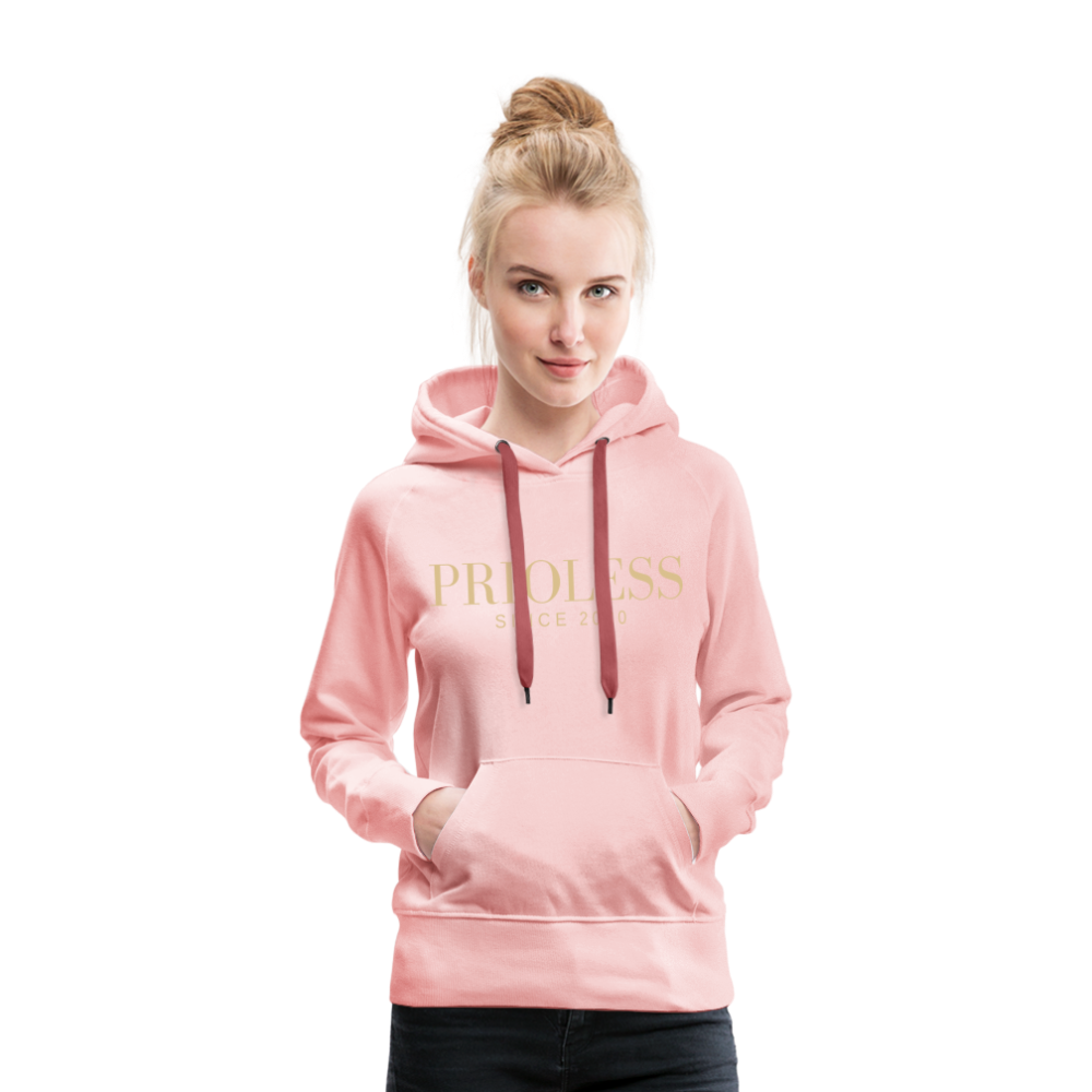 Prioless - Women’s Hoodie mit Logo, verschiedene Farben - Kristallrosa